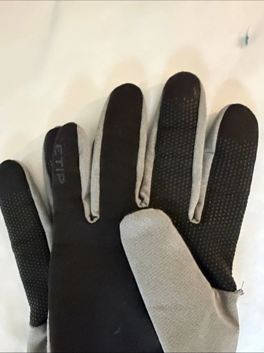 The North Face Men’s Grey Touchscreen Fleece Gloves with Logo